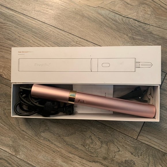 NEW MAGICFLY CERAMIC TOURMALINE IONIC FLAT IRON HAIR STRAIGHTENER PINK - Picture 3 of 10